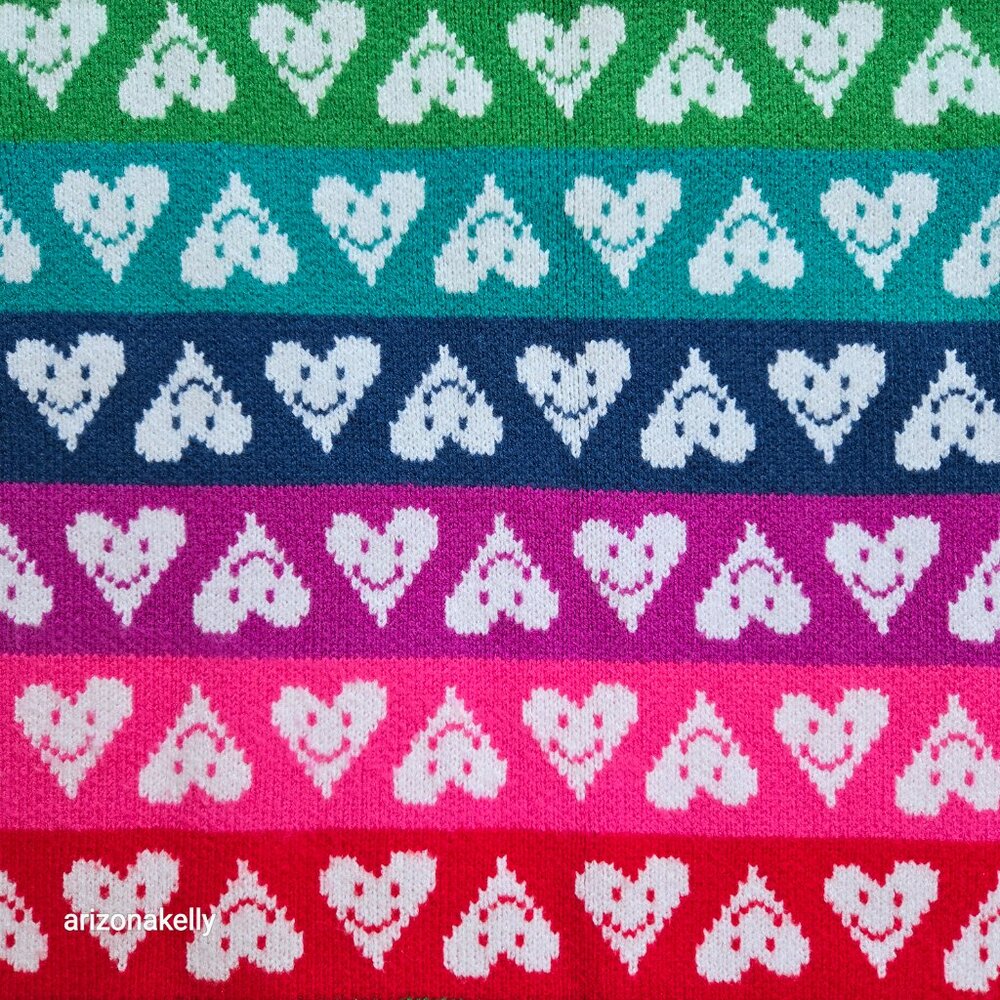 NWT Aqua x Kerri Rosenthal Happy Hearts Sweater XS - Picture 9 of 11
